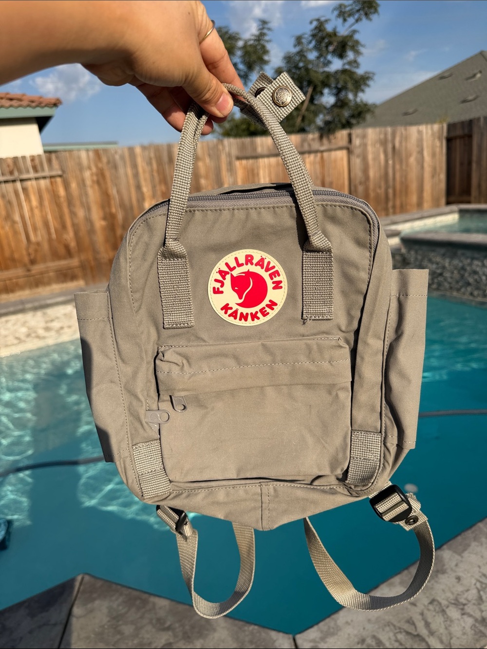 Fjallraven Kanken Mini Backpack in Taupe Gray